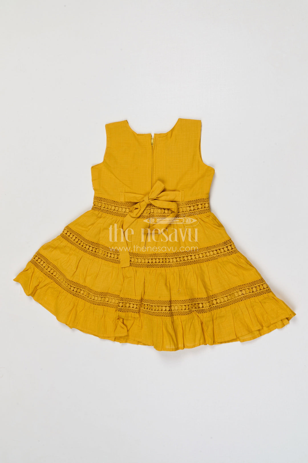 The Nesavu Girls Cotton Frock Baby Girl Cotton Frock for Summer Outings and Casual Wear Nesavu Nesavu baby girl cotton frock for summer outings and daily wear with soft embroidery design