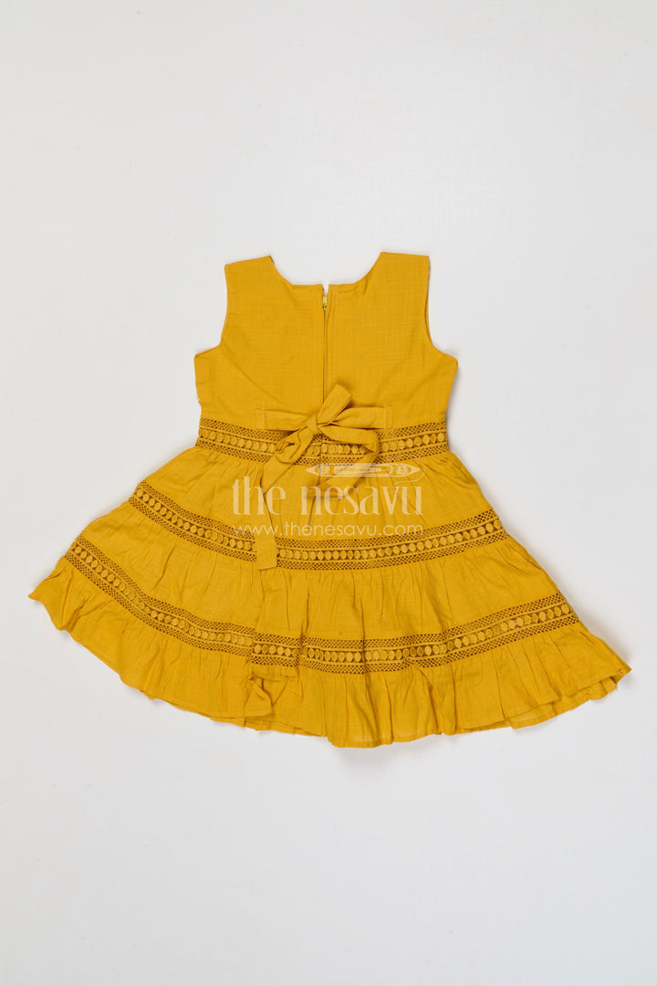The Nesavu Girls Cotton Frock Baby Girl Cotton Frock for Summer Outings and Casual Wear Nesavu Nesavu baby girl cotton frock for summer outings and daily wear with soft embroidery design