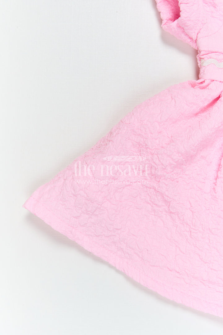 The Nesavu Girls Cotton Frock Baby Girl Cotton Frock with Flower Embellishment for Birthdays and Playdates Nesavu Nesavu Baby Cotton Frock With Flower Embellishment Perfect For Birthdays And Everyday Cuteness