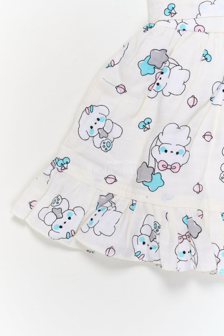 The Nesavu Baby Cotton Frocks Baby Girl Cotton Frock with Playful Print for Everyday Outings Nesavu Nesavu baby girl cotton frock with digital print for playdates and everyday comfort