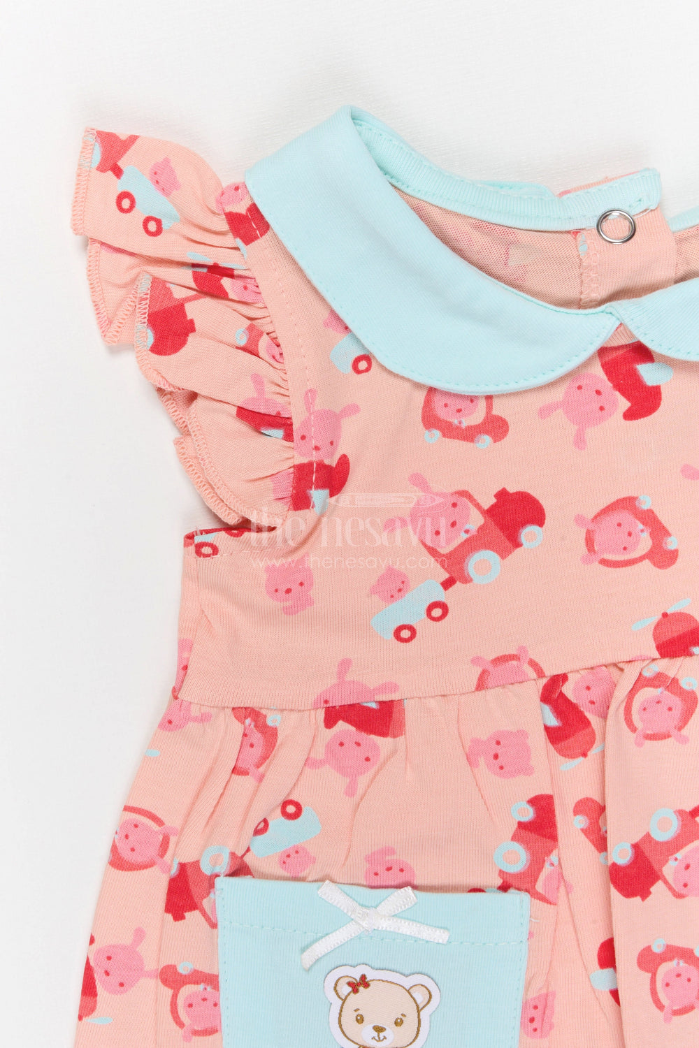 The Nesavu Baby Casual Sets Baby Girl Cotton Jersey Co Ord Set for Playful Outings Nesavu Nesavu Baby Girl Cotton Jersey Co Ord Set With Digital Print For Daily Outings And Playtime