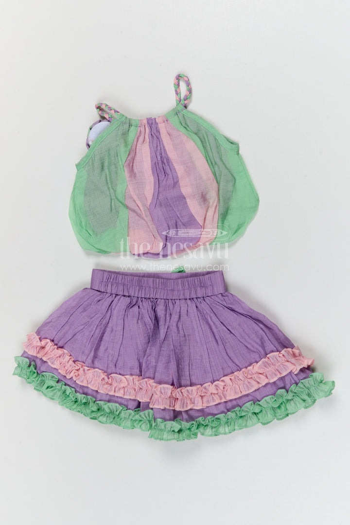 The Nesavu Baby Casual Sets Baby Girl Cotton Outfit Set for Casual Celebrations and Outings Nesavu Nesavu baby girl cotton outfit set for casual celebrations and family outings