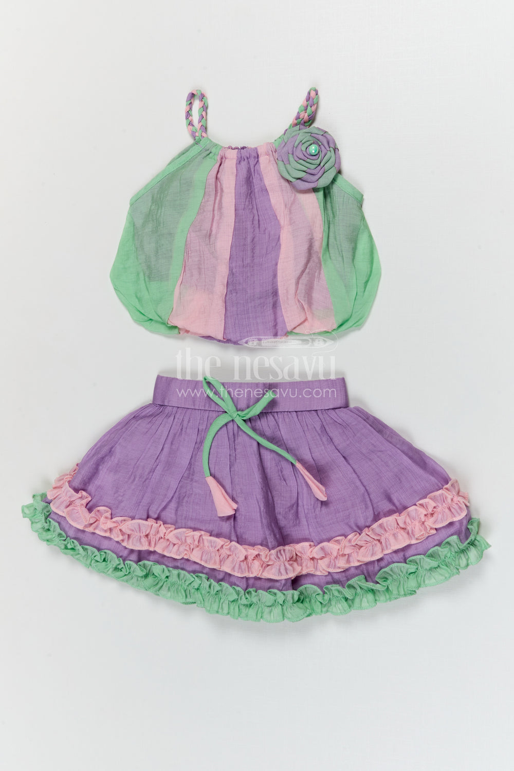 The Nesavu Baby Casual Sets Baby Girl Cotton Outfit Set for Casual Celebrations and Outings Nesavu Nesavu baby girl cotton outfit set for casual celebrations and family outings