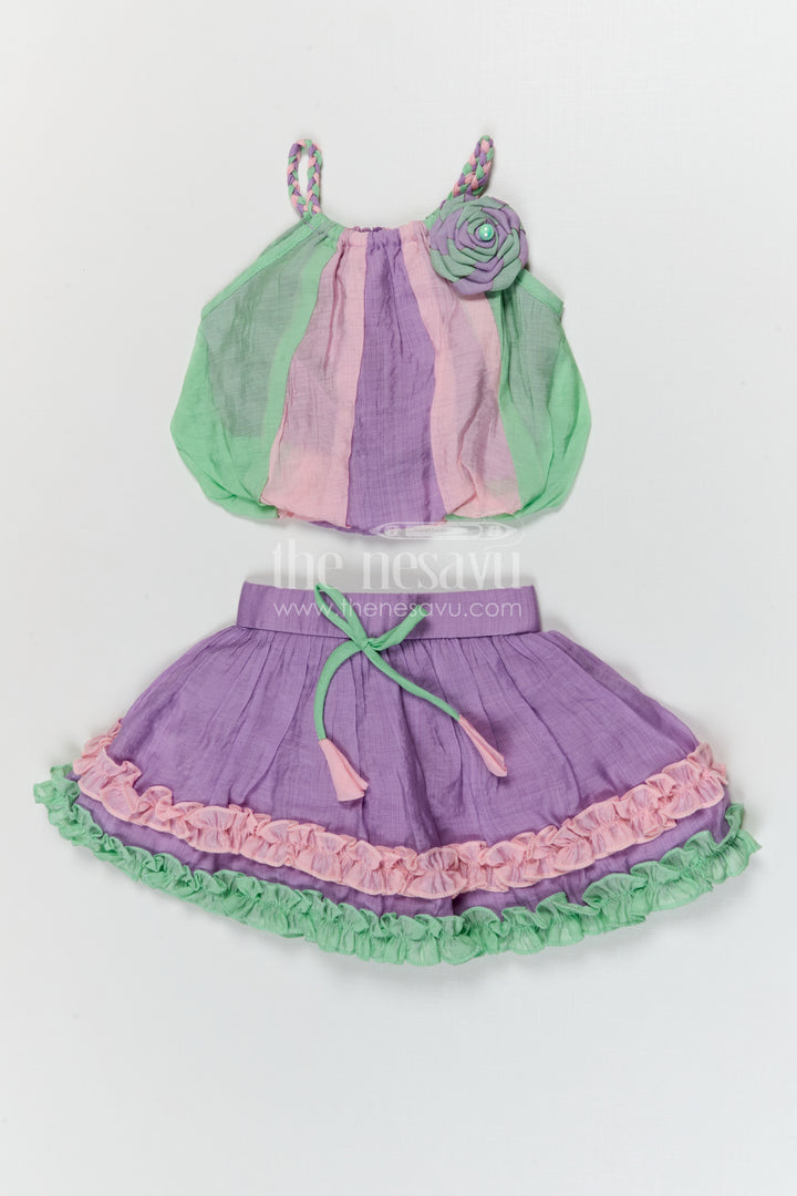 The Nesavu Baby Casual Sets Baby Girl Cotton Outfit Set for Casual Celebrations and Outings Nesavu Nesavu baby girl cotton outfit set for casual celebrations and family outings