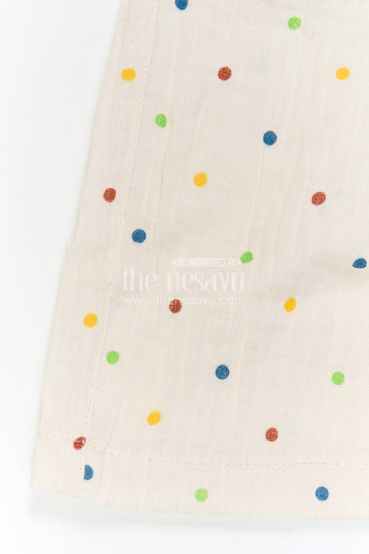 The Nesavu Baby Casual Sets Baby Girl Cotton Outfit Set for Daily Wear and Playtime Nesavu Nesavu Baby Girl Muslin Cotton Casual Outfit Set With Sleeveless Top And Printed Pants For Daily Comfort