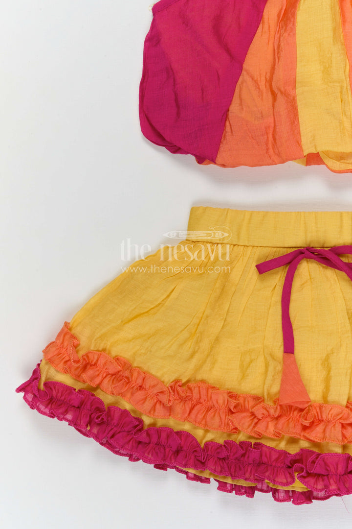 The Nesavu Baby Casual Sets Baby Girl Cotton Outfit Set for Festive Outings and Family Visits Nesavu Nesavu baby girl cotton outfit set for festive outings and family gatherings