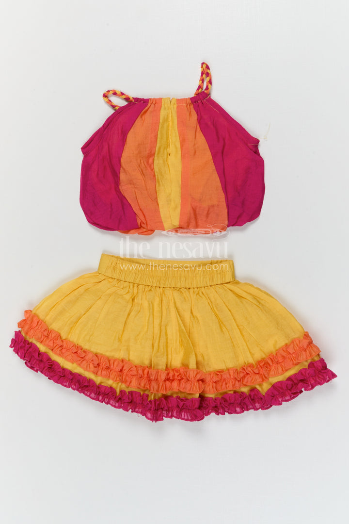 The Nesavu Baby Casual Sets Baby Girl Cotton Outfit Set for Festive Outings and Family Visits Nesavu Nesavu baby girl cotton outfit set for festive outings and family gatherings