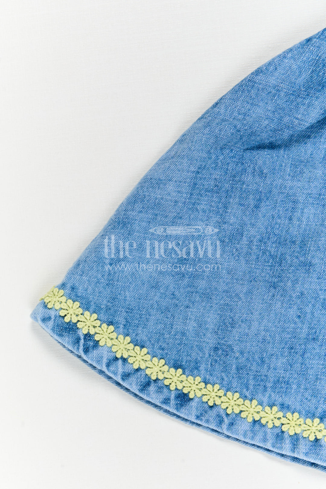 The Nesavu Baby Frocks Baby Girl Denim Frock for Casual Outings and Photos Nesavu Nesavu Baby Girl Denim Frock For Casual Outings With Thread Embroidery Sleeveless Stylish Dress