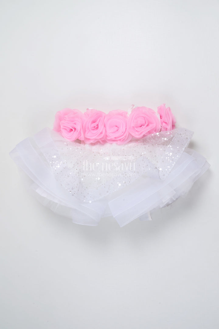 The Nesavu Baby Fancy Frock Baby Girl Dress for Birthday Party and Photoshoot Nesavu Nesavu baby girl birthday dress stone embellishment photoshoots parties