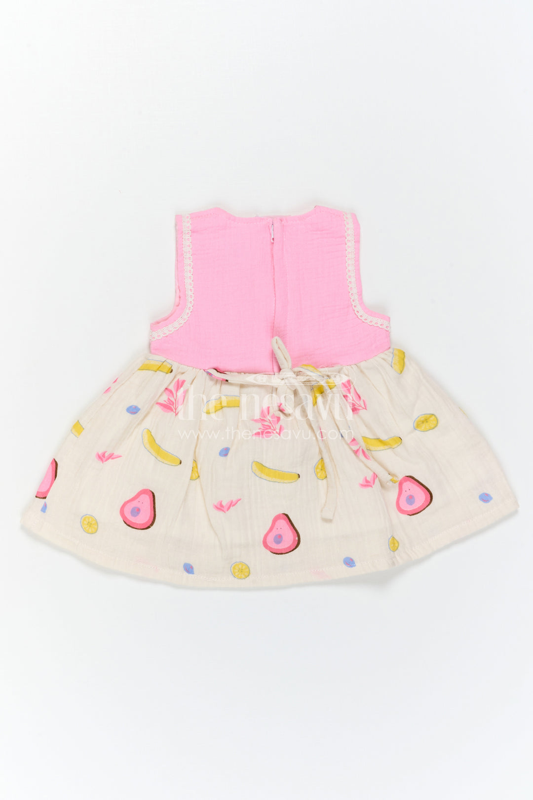 The Nesavu Baby Frocks Baby Girl Dress for Casual Outings and Everyday Play Nesavu Nesavu Baby Girl Muslin Cotton Dress For Casual Outings And Everyday Play With Digital Print And Patch Detail