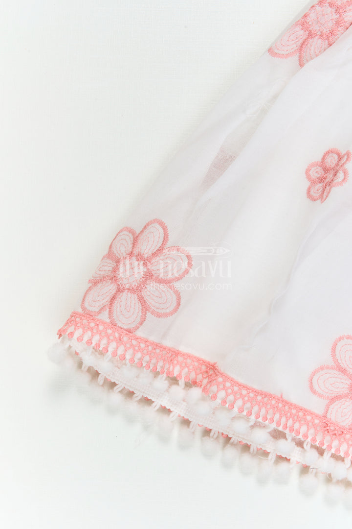 The Nesavu Baby Cotton Frocks Baby Girl Dress for Photoshoot and Everyday Comfort Wear Nesavu Nesavu Baby Girl Dress For Photoshoot With Cotton Fabric And Thread Embroidery Soft Flared Outfit