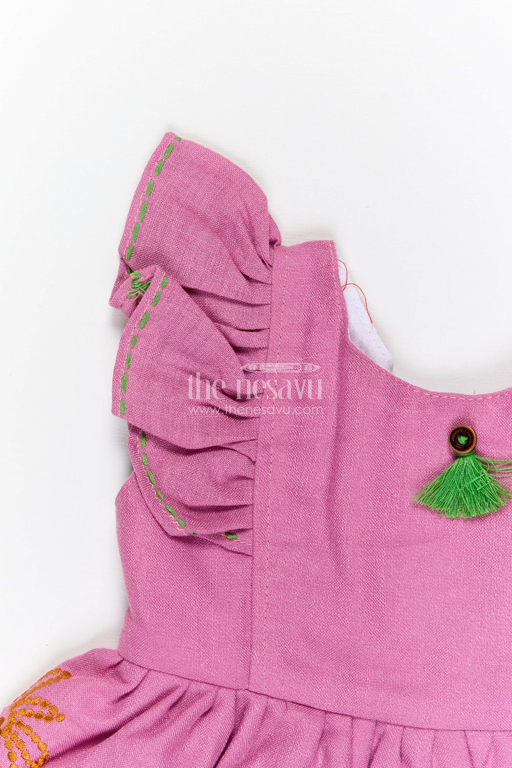 The Nesavu Baby Cotton Frocks Baby Girl Embroidered Cotton Frock for Birthdays and Festive Gatherings Nesavu Nesavu baby girl cotton embroidered frock for birthdays festive gatherings and baby occasions