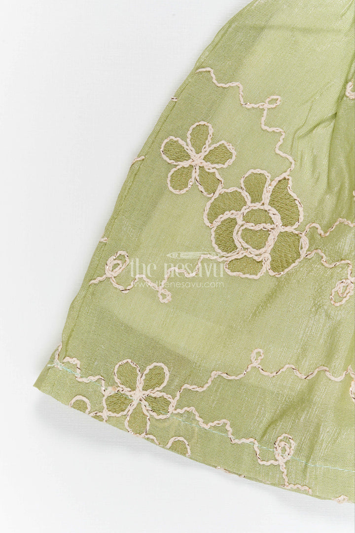 The Nesavu Baby Fancy Frock Baby Girl Embroidered Frock for Birthdays and Festive Gatherings Nesavu Nesavu baby girl cotton blend embroidered frock for birthdays festive gatherings and baby occasions
