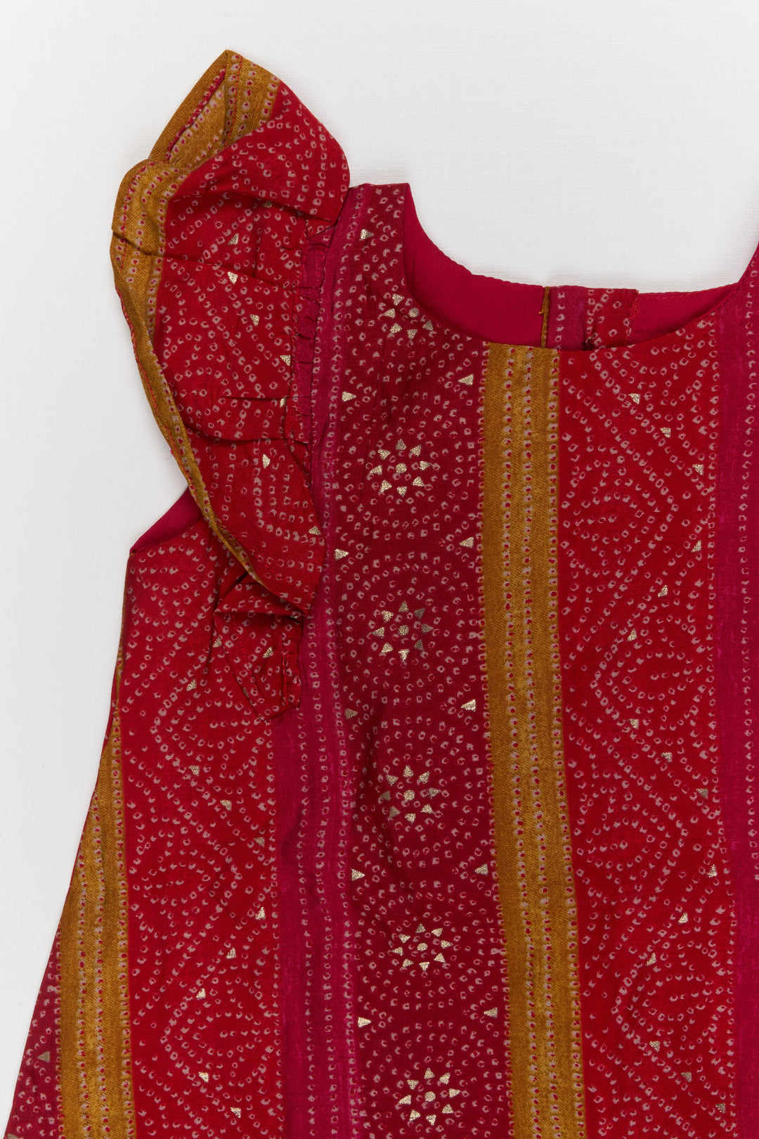 The Nesavu Girls Chanderi Frock Baby Girl Ethnic Frock for Cultural School Events and Poojas Nesavu Nesavu baby girl ethnic frock in Modal Chanderi for cultural events and pooja celebrations