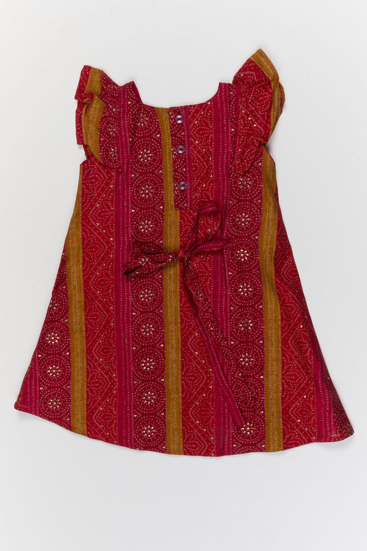 The Nesavu Girls Chanderi Frock Baby Girl Ethnic Frock for Cultural School Events and Poojas Nesavu Nesavu baby girl ethnic frock in Modal Chanderi for cultural events and pooja celebrations