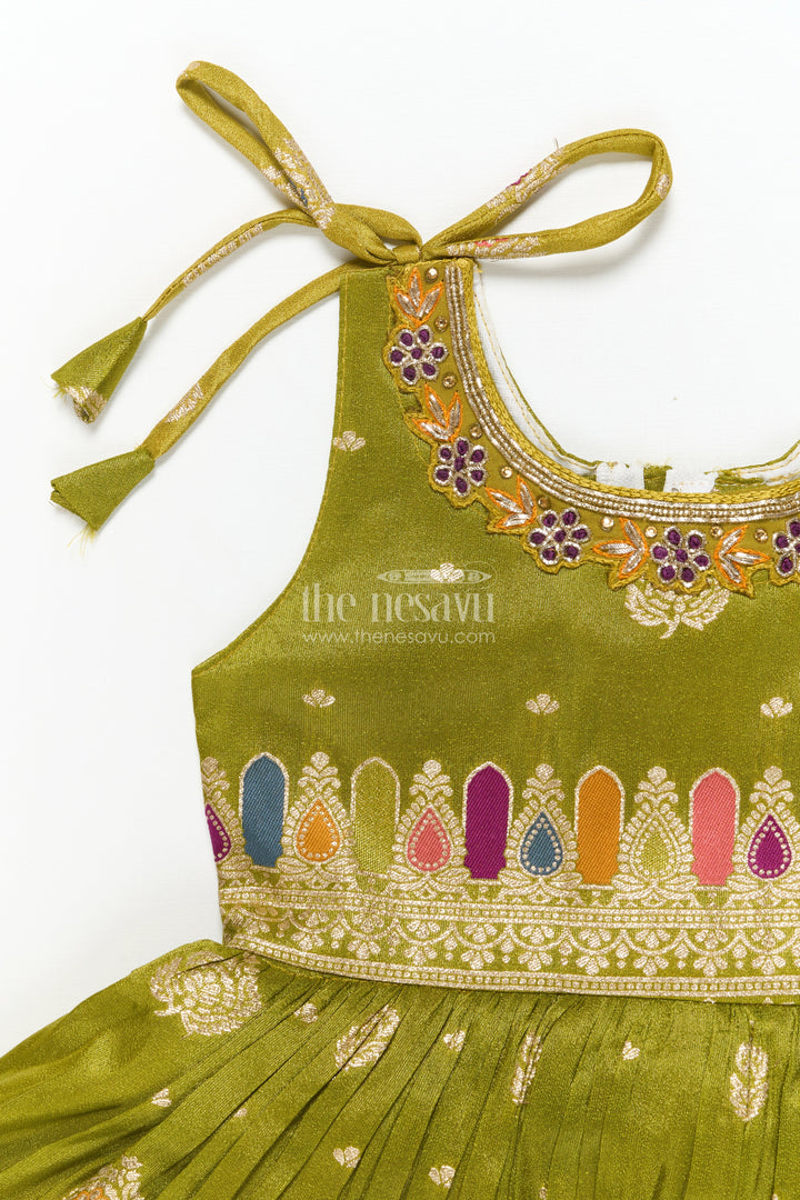 The Nesavu Tie-up Frock Baby Girl Ethnic Frock for Weddings and Festive Occasions Nesavu Nesavu baby girl ethnic frock weddings traditional festive celebrations