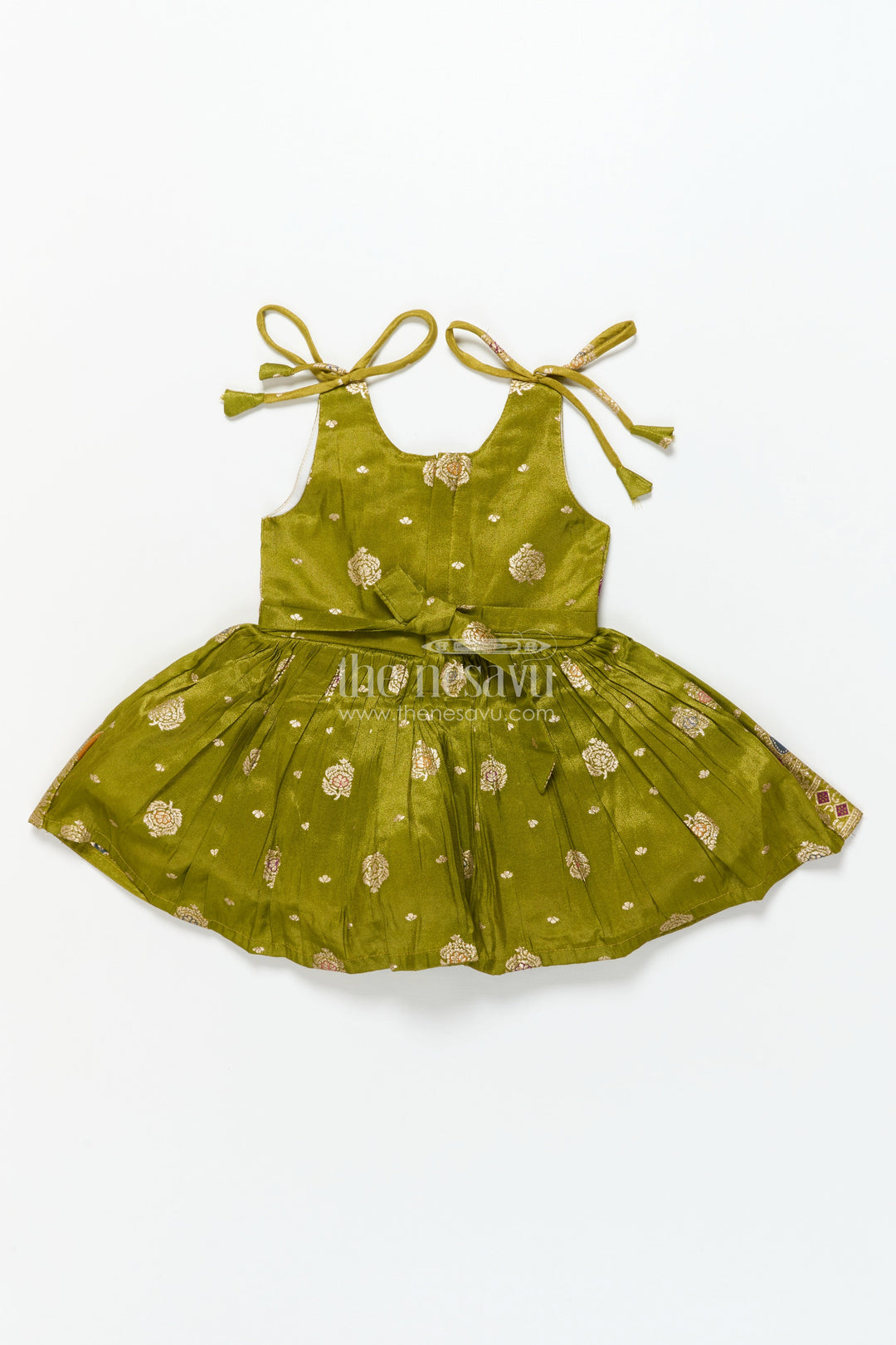 The Nesavu Tie-up Frock Baby Girl Ethnic Frock for Weddings and Festive Occasions Nesavu Nesavu baby girl ethnic frock weddings traditional festive celebrations
