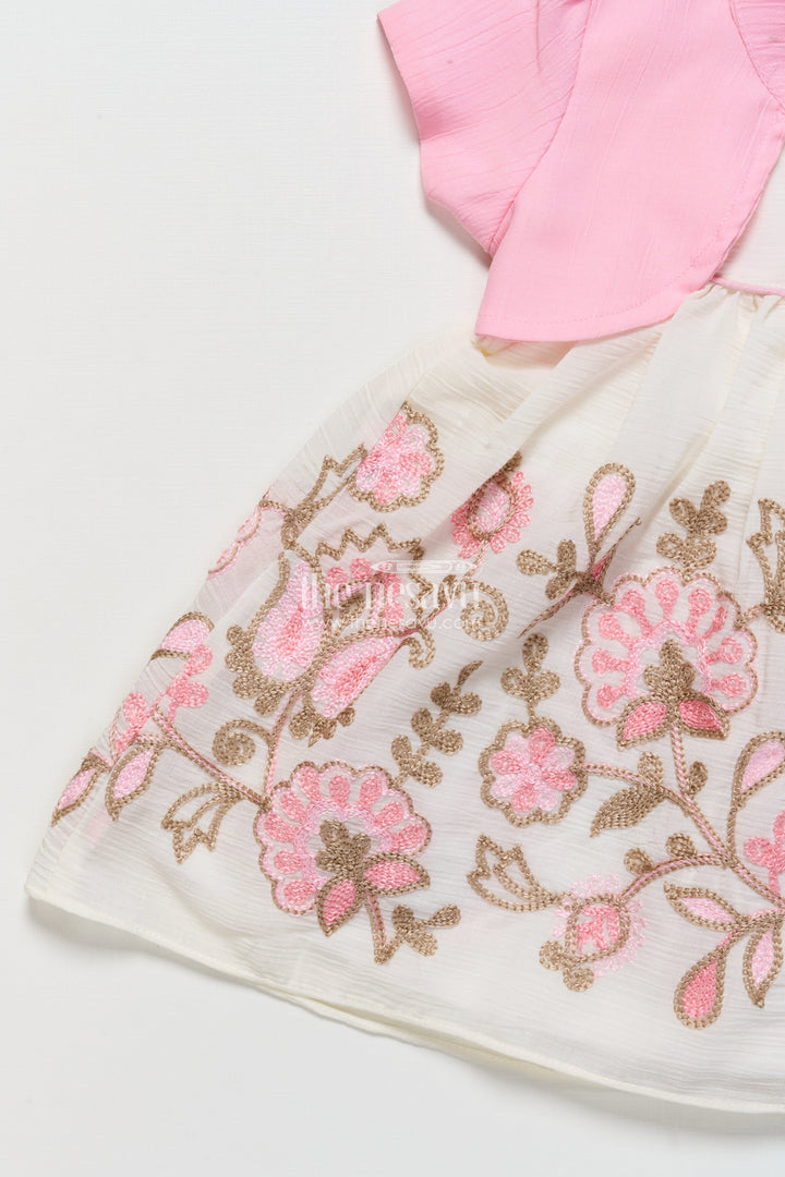 The Nesavu Girls Fancy Frock Baby Girl Fancy Frock with Jacket for Birthday Parties and Functions Nesavu Nesavu baby girl georgette fancy frock jacket  perfect birthdays special celebrations