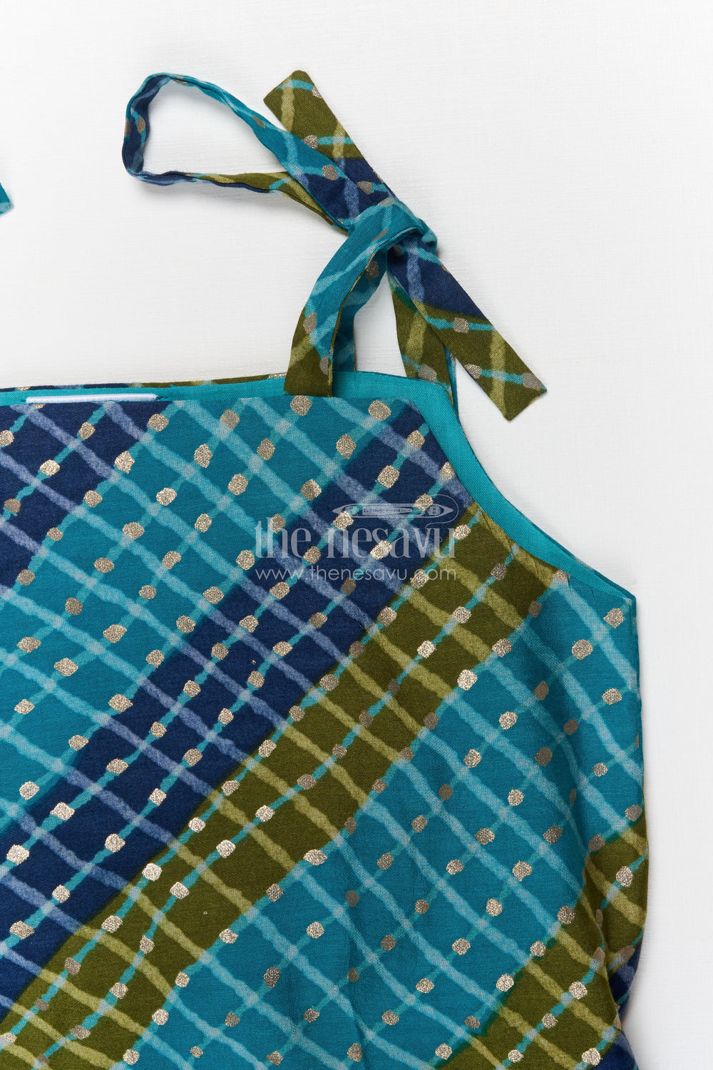 The Nesavu Girls Co-Ord Sets Baby Girl Festive Co-ord Set in Modal Silk with Ethnic Prints Nesavu Nesavu baby girl modal silk co-ord set with digital ethnic print for festivals and ethnic school days