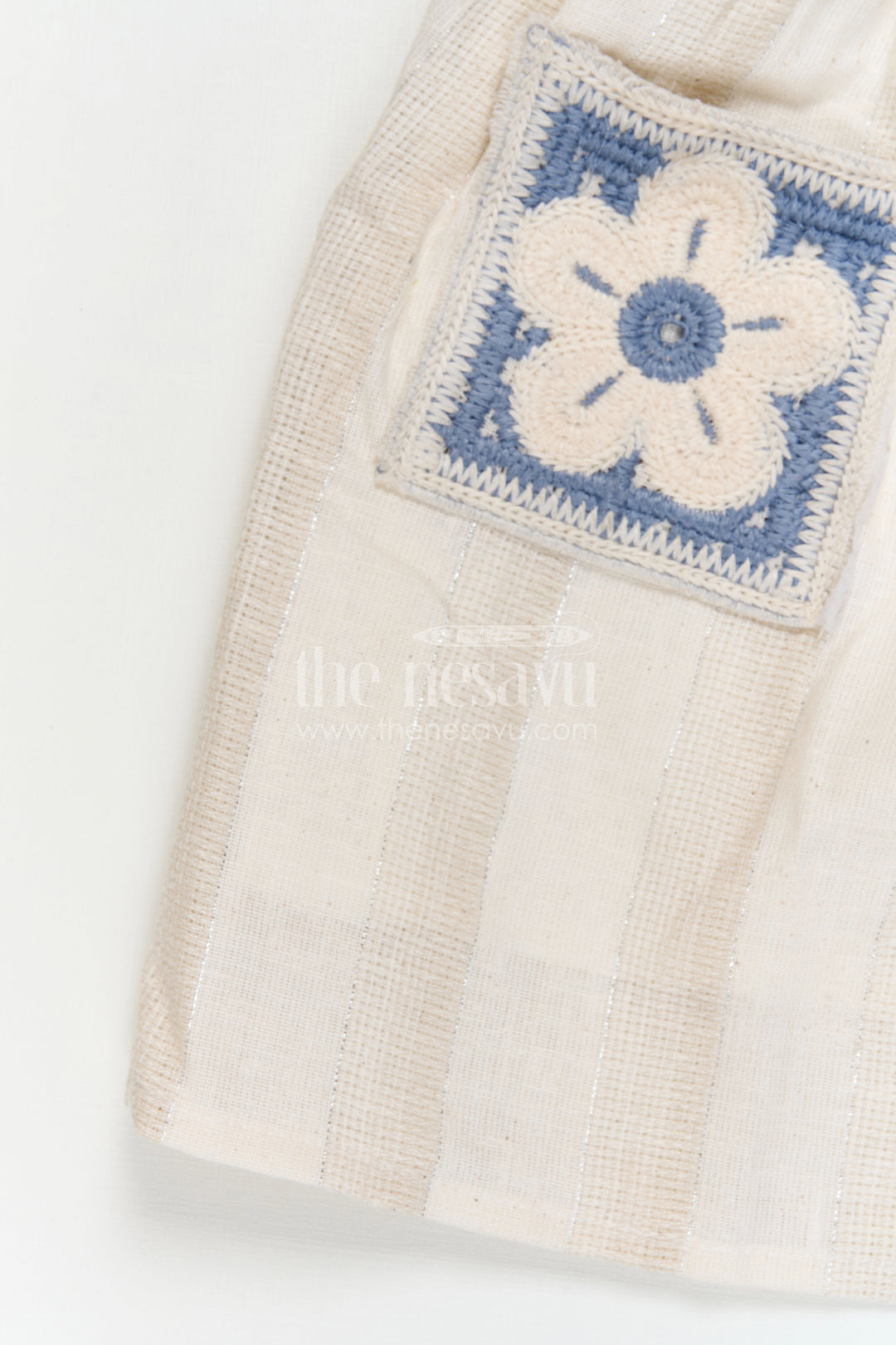 The Nesavu Girls Cotton Frock Baby Girl Frock for Birthday and Festive Photoshoot Nesavu Nesavu Baby Girl Cotton Frock For Birthday And Festive Photoshoots With Embroidered Yoke Design