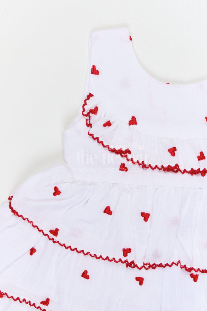 The Nesavu Baby Cotton Frocks Baby Girl Frock for Birthday Celebration and Family Photos Nesavu Nesavu baby girl muslin cotton frock with thread embroidery for birthday celebration and photoshoots