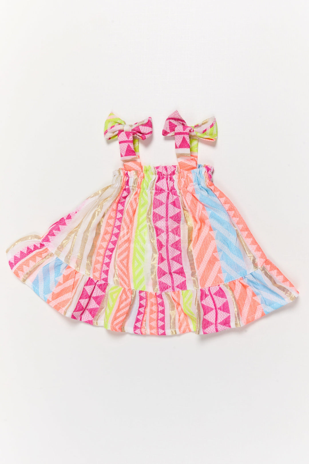 The Nesavu Baby Frocks Baby Girl Frock for Birthday Parties and Family Photos Nesavu 14 (6M) / Multicolor BFJ908A-14 Nesavu baby girl frock with colorful prints for birthday parties and special photoshoots