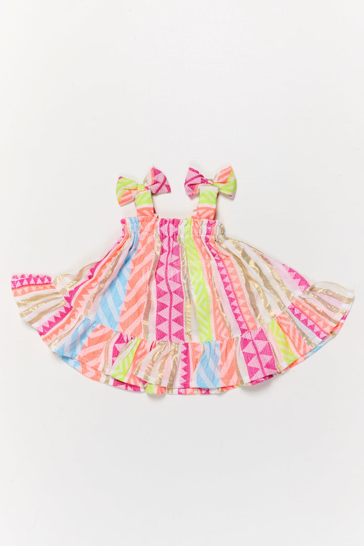 The Nesavu Baby Frocks Baby Girl Frock for Birthday Parties and Family Photos Nesavu Nesavu baby girl frock with colorful prints for birthday parties and special photoshoots