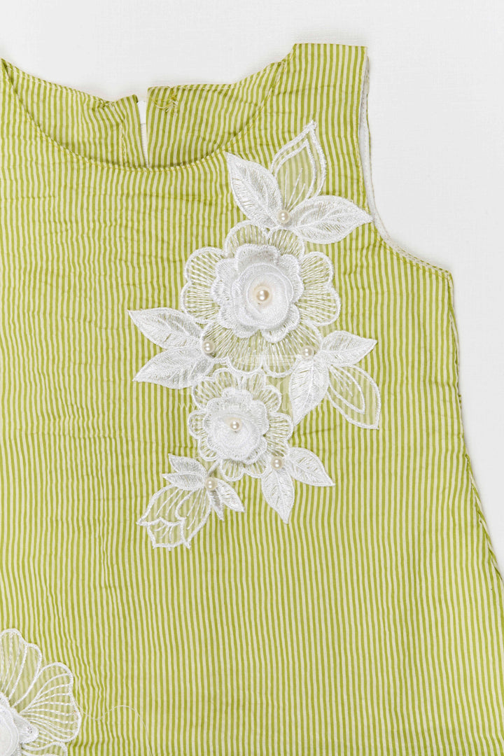 The Nesavu Girls Cotton Frock Baby Girl Frock for Birthday Parties and Festive Outings Nesavu Nesavu baby girl seer sucker cotton frock for birthdays and festive outings with layered twirl design