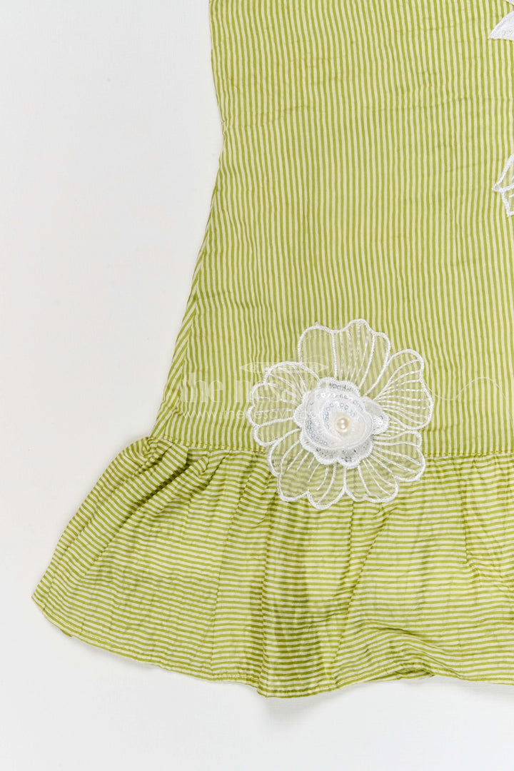 The Nesavu Girls Cotton Frock Baby Girl Frock for Birthday Parties and Festive Outings Nesavu Nesavu baby girl seer sucker cotton frock for birthdays and festive outings with layered twirl design