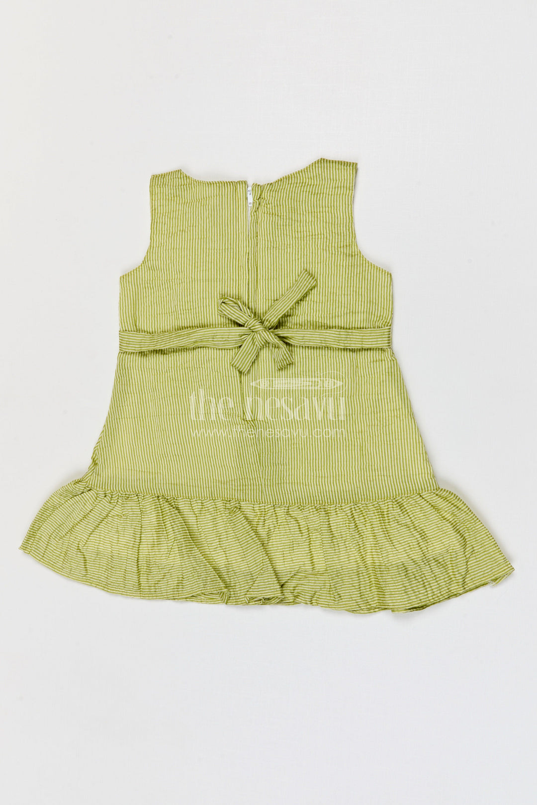 The Nesavu Girls Cotton Frock Baby Girl Frock for Birthday Parties and Festive Outings Nesavu Nesavu baby girl seer sucker cotton frock for birthdays and festive outings with layered twirl design