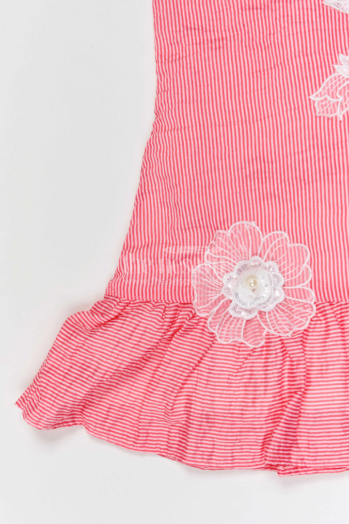 The Nesavu Girls Cotton Frock Baby Girl Frock for Birthday Parties and Playful Outings Nesavu Nesavu baby girl seer sucker cotton frock for birthday parties and casual outings with layered design