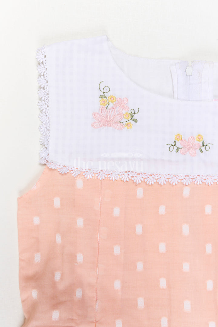 The Nesavu Girls Cotton Frock Baby Girl Frock for Birthday Party and Festive Celebrations Nesavu Nesavu Baby Girl Cotton Frock For Birthday Party And Festive Celebrations With Soft Embroidery Design