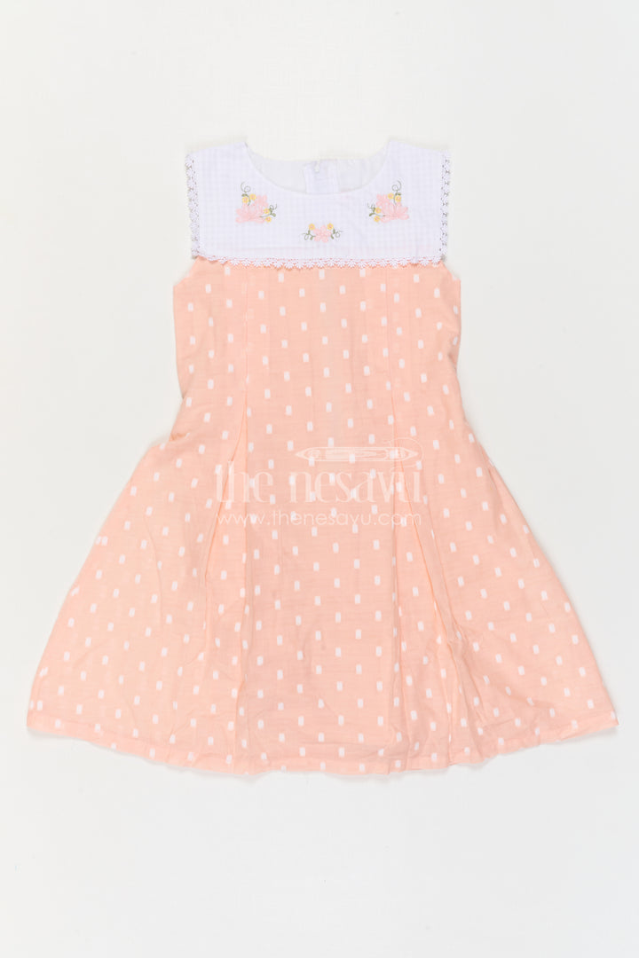 The Nesavu Girls Cotton Frock Baby Girl Frock for Birthday Party and Festive Celebrations Nesavu Nesavu Baby Girl Cotton Frock For Birthday Party And Festive Celebrations With Soft Embroidery Design