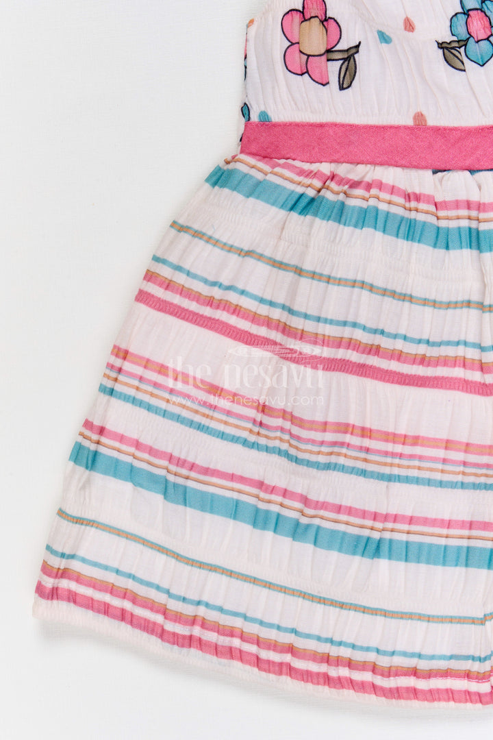 The Nesavu Baby Frocks Baby Girl Frock for Casual Outings and Everyday Wear Dress Nesavu Nesavu baby girl cotton frock for casual outings and everyday wear with floral digital print