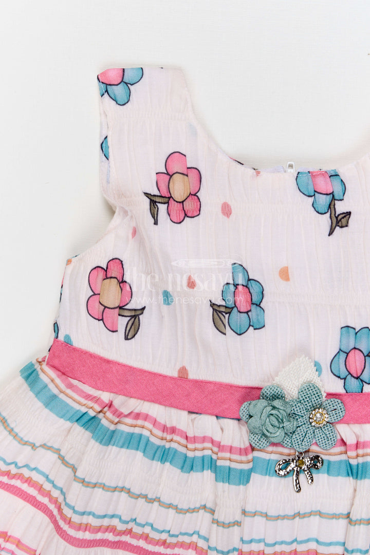 The Nesavu Baby Frocks Baby Girl Frock for Casual Outings and Everyday Wear Dress Nesavu Nesavu baby girl cotton frock for casual outings and everyday wear with floral digital print