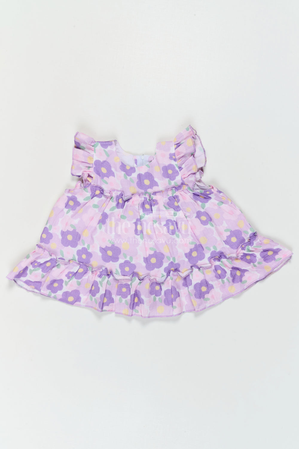 The Nesavu Baby Cotton Frocks Baby Girl Frock for Daily Wear and Playful Outings Nesavu Nesavu Baby Girl Muslin Cotton Frock For Daily Wear And Outings With Digital Print Soft Comfortable Outfit