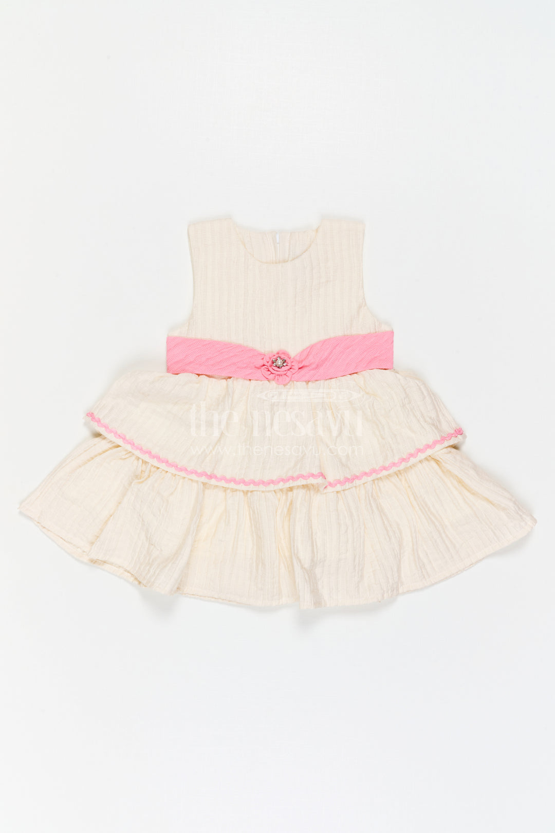 The Nesavu Baby Cotton Frocks Baby Girl Frock for Family Outings and Playful Celebrations Nesavu Nesavu Baby Girl Cotton Blend Frock For Family Outings And Playful Celebrations