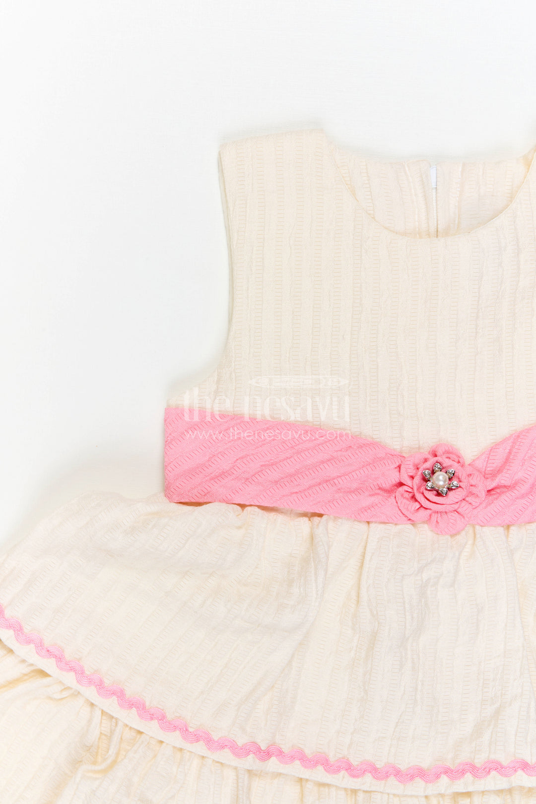 The Nesavu Baby Cotton Frocks Baby Girl Frock for Family Outings and Playful Celebrations Nesavu Nesavu Baby Girl Cotton Blend Frock For Family Outings And Playful Celebrations