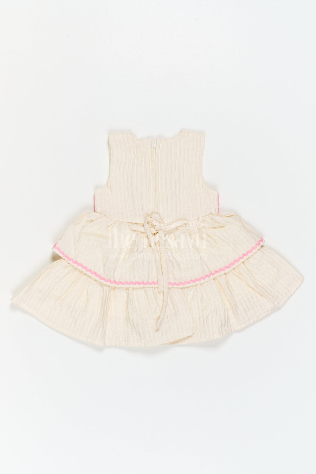The Nesavu Baby Cotton Frocks Baby Girl Frock for Family Outings and Playful Celebrations Nesavu Nesavu Baby Girl Cotton Blend Frock For Family Outings And Playful Celebrations