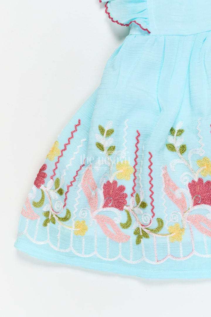 The Nesavu Girls Cotton Frock Baby Girl Frock for Festivals and Daytime Family Functions Nesavu Nesavu baby girl cotton frock for festive occasions and comfortable daytime wear