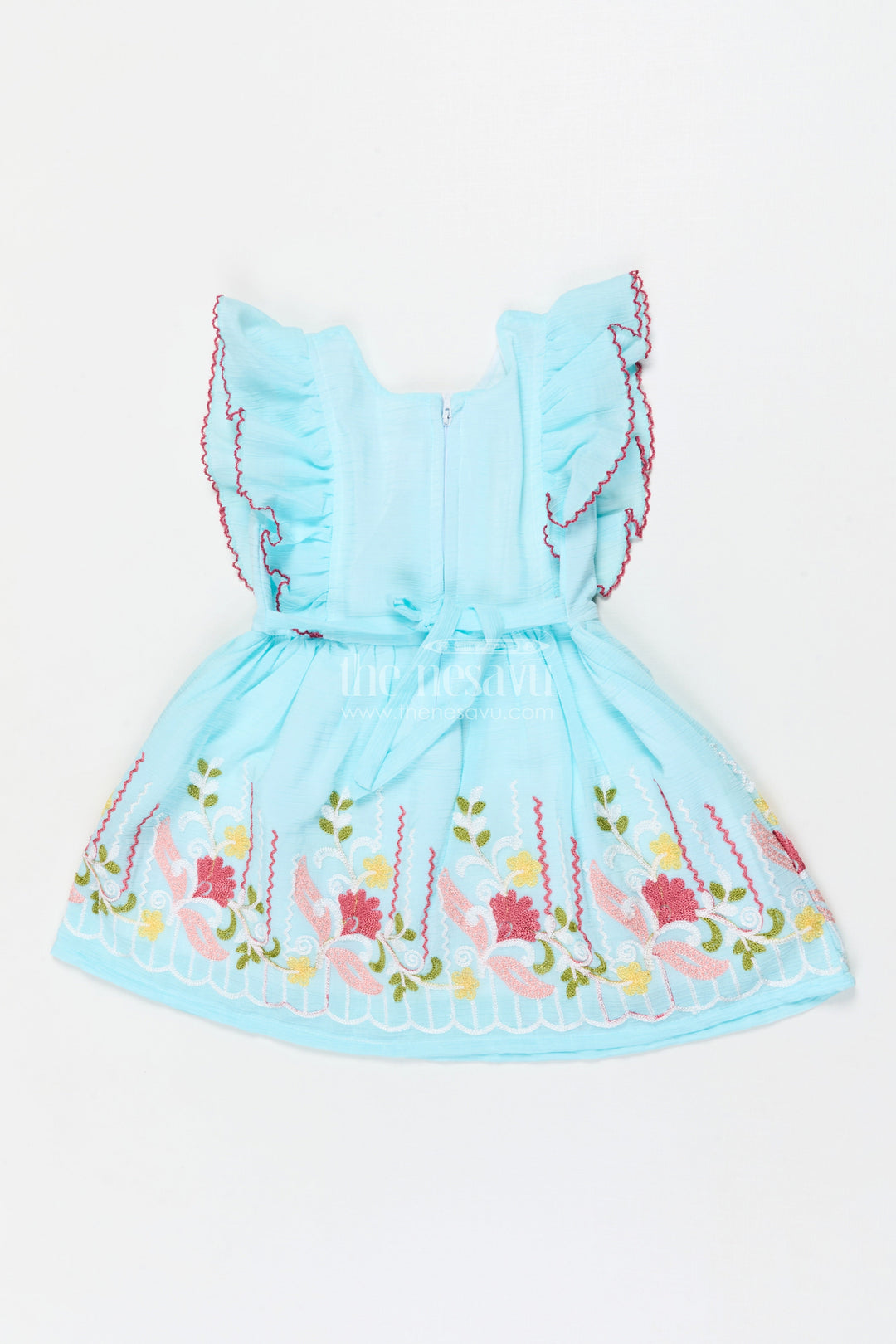 The Nesavu Girls Cotton Frock Baby Girl Frock for Festivals and Daytime Family Functions Nesavu Nesavu baby girl cotton frock for festive occasions and comfortable daytime wear