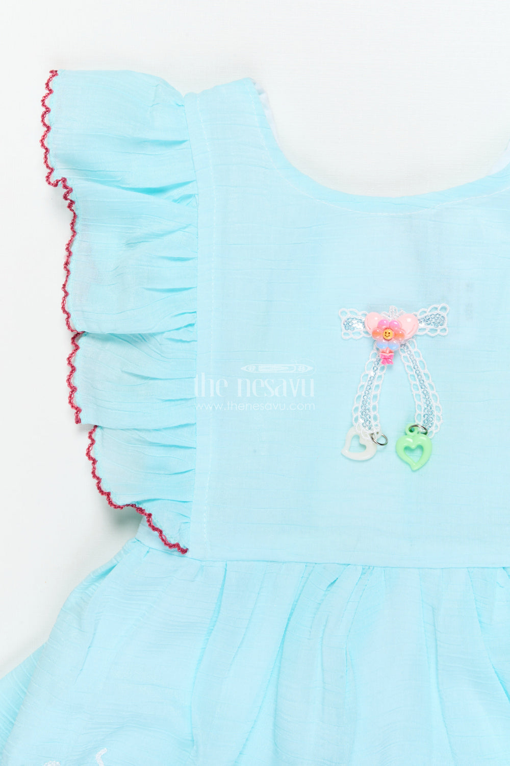 The Nesavu Girls Cotton Frock Baby Girl Frock for Festivals and Daytime Family Functions Nesavu Nesavu baby girl cotton frock for festive occasions and comfortable daytime wear