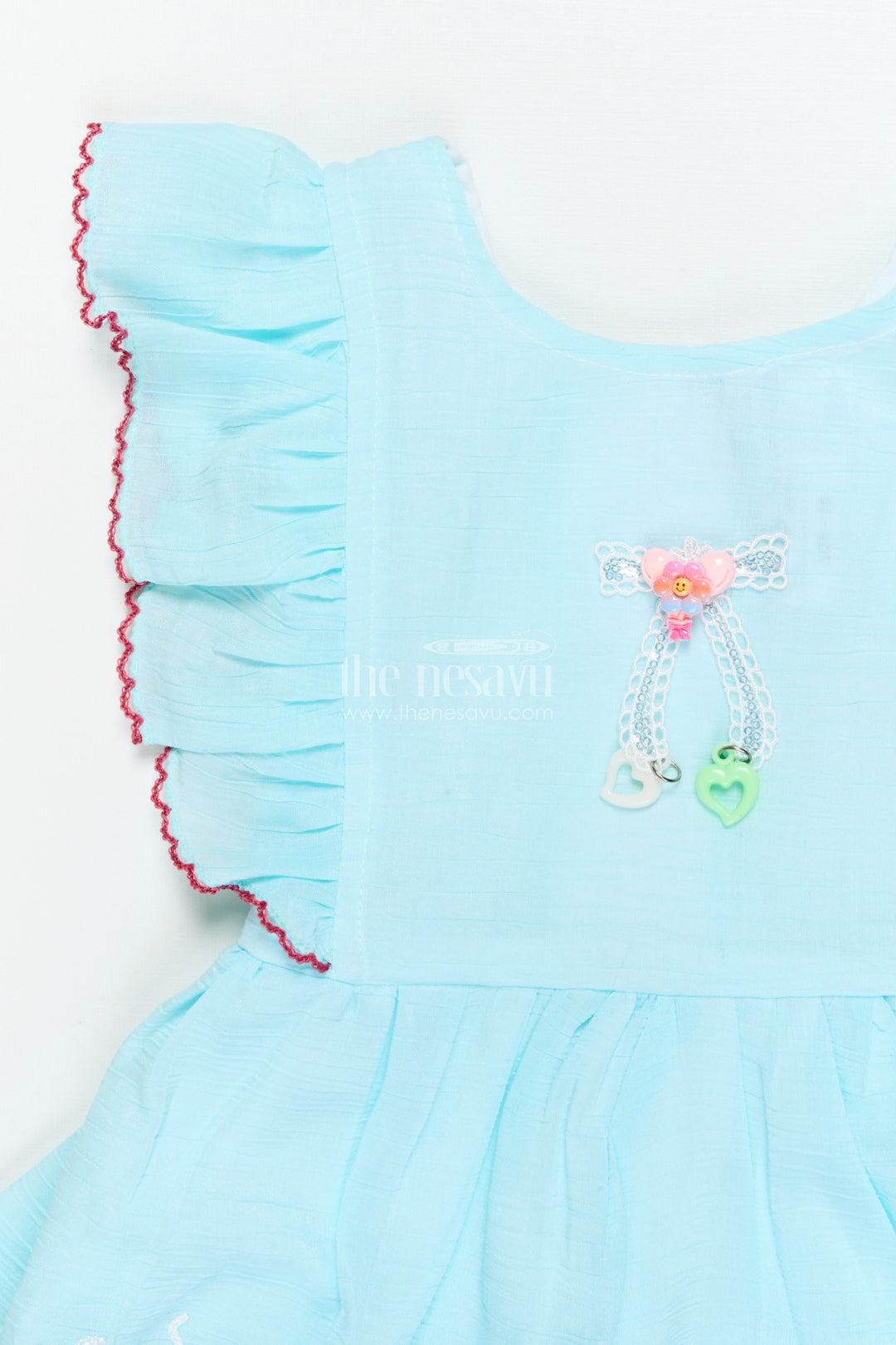 The Nesavu Girls Cotton Frock Baby Girl Frock for Festivals and Daytime Family Functions Nesavu Nesavu baby girl cotton frock for festive occasions and comfortable daytime wear