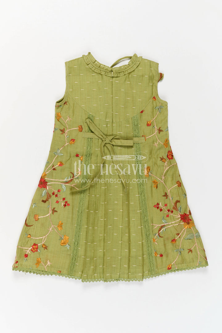 The Nesavu Girls Cotton Frock Baby Girl Frock for Festive Outings and Family Celebrational Events Nesavu Nesavu Baby Girl Cotton Frock For Festive Outings And Family Gatherings With Embroidered Flared Style