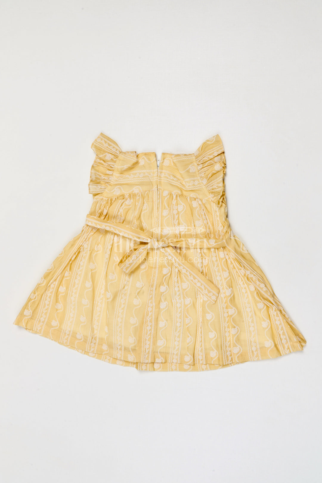 The Nesavu Girls Cotton Frock Baby Girl Frock for Festive Outings and Family Celebrations Nesavu Nesavu baby girl georgette frock for festive outings and celebrations with thread embroidery