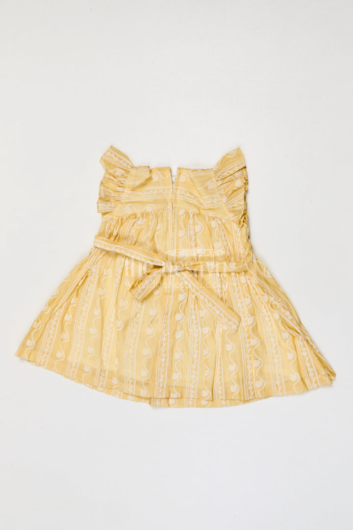 The Nesavu Girls Cotton Frock Baby Girl Frock for Festive Outings and Family Celebrations Nesavu Nesavu baby girl georgette frock for festive outings and celebrations with thread embroidery