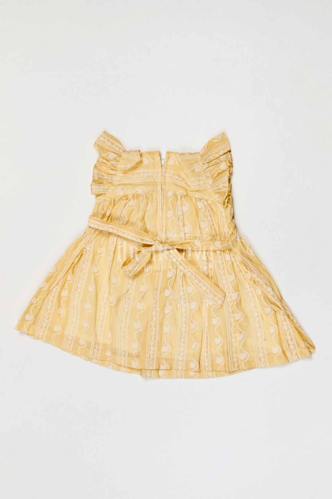 The Nesavu Girls Cotton Frock Baby Girl Frock for Festive Outings and Family Celebrations Nesavu Nesavu baby girl georgette frock for festive outings and celebrations with thread embroidery