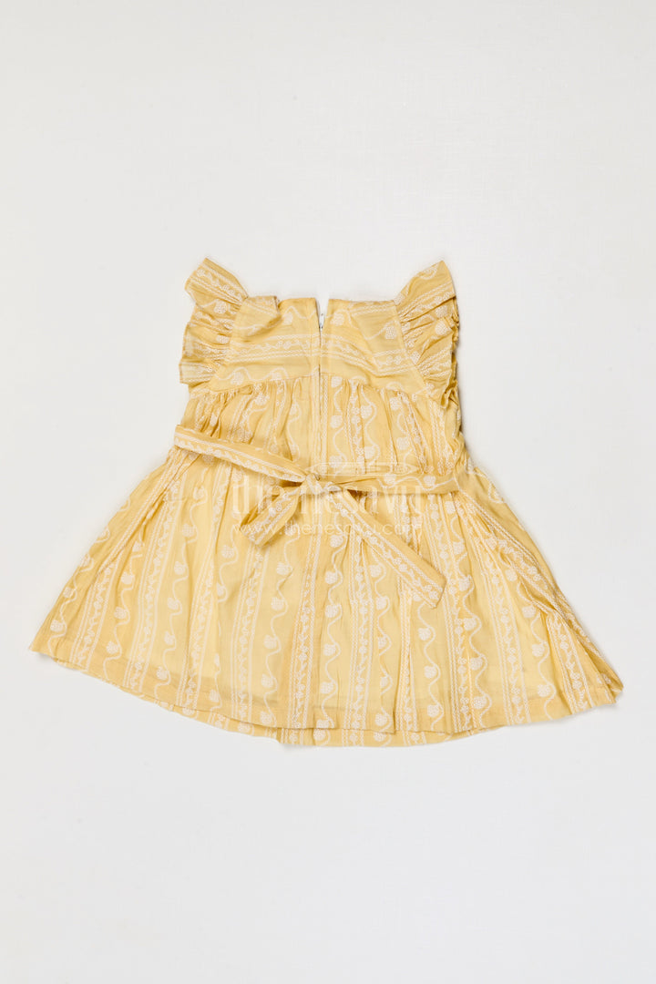 The Nesavu Girls Cotton Frock Baby Girl Frock for Festive Outings and Family Celebrations Nesavu Nesavu baby girl georgette frock for festive outings and celebrations with thread embroidery