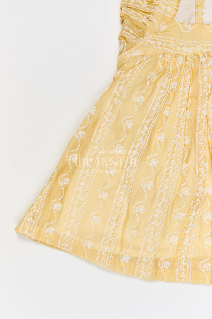 The Nesavu Girls Cotton Frock Baby Girl Frock for Festive Outings and Family Celebrations Nesavu Nesavu baby girl georgette frock for festive outings and celebrations with thread embroidery