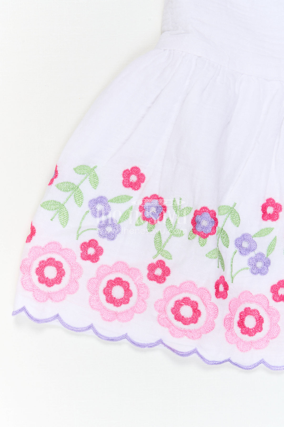 The Nesavu Baby Cotton Frocks Baby Girl Frock for Naming Ceremony and Family Photo Moments Nesavu Nesavu Baby Girl Muslin Cotton Frock With Floral Embroidery For Naming Ceremonies And Photos